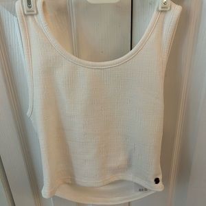 ROXY WHITE CROP TOP OPEN BACK NWT